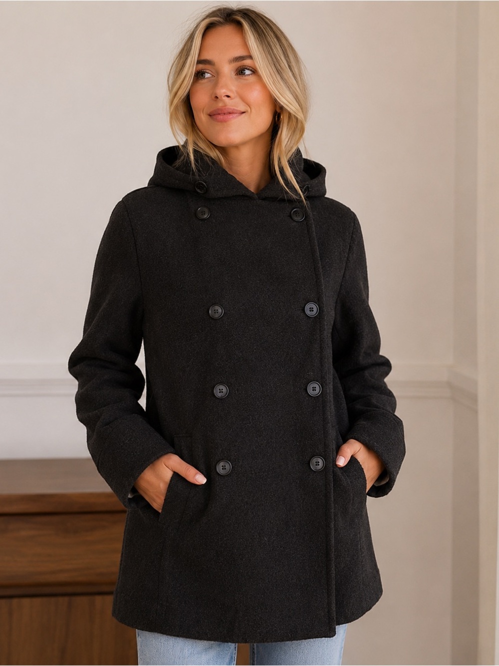 Anne Klein wool peacoat size XL